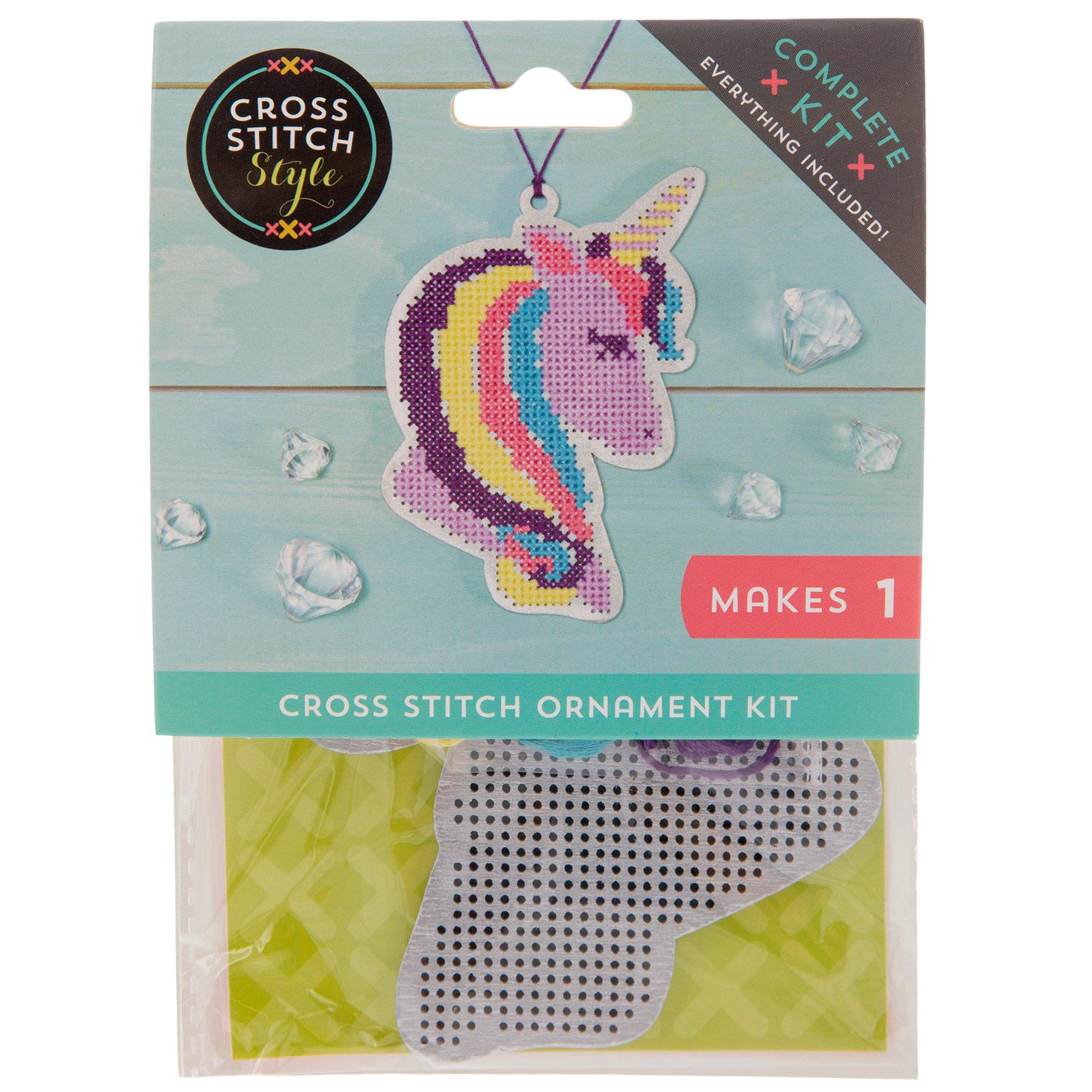 Unicorn Cross Stitch Ornament Kit, Hobby Lobby